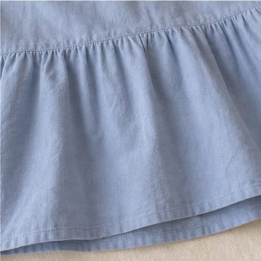 Blue Peplum Top - Picture 6 of 6